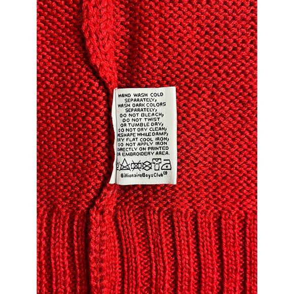 4-82 BILLIONAIRE BOYS CLUB Men's Space Rocket Sweater Red XL - Picture 8 of 10